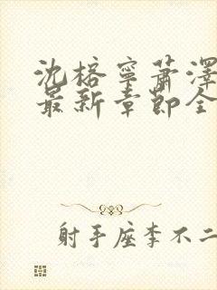 沈榕宁萧泽小说最新章节全文阅读封面