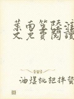 叶南笙陆淮舟全文免费阅读最新章节