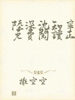 陆深沈知宁全文免费阅读正版