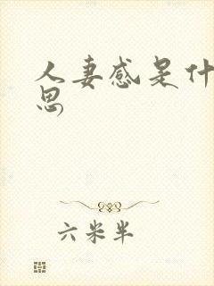 人妻感是什么意思