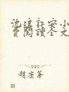 沈浪许安小说免费阅读全文最新章节封面