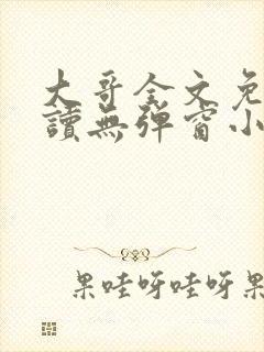 大哥全文免费阅读无弹窗小说