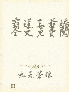 霸道王爷娇蛮妃全文免费阅读