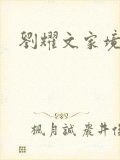 刘耀文家境条件封面