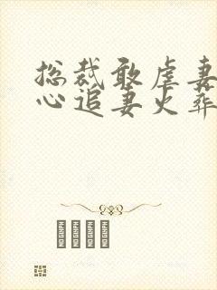 总裁敢虐妻,小心追妻火葬场小说封面