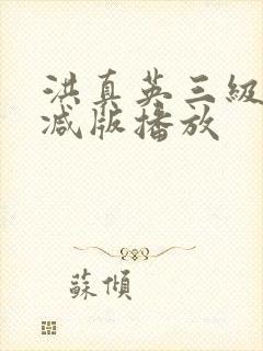 洪真英三级未删减版播放