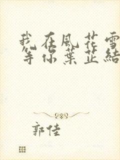 我在风花雪月里等你叶芷结局