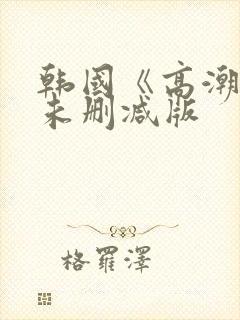 韩国《高潮3》未删减版