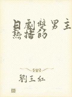 日剧双男主最近热播的封面