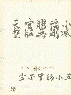 天官赐福小说完整版无删减免费阅读封面