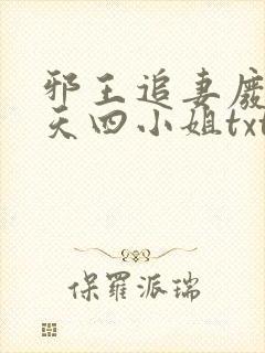 邪王追妻废材逆天四小姐txt