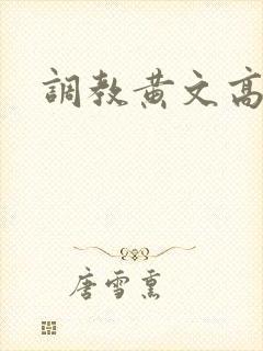 调教黄文高h