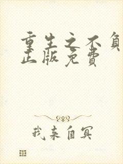 重生之不负韶华正版免费