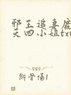 邪王追妻废材逆天四小姐txt