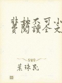 非她不可小说免费阅读全文