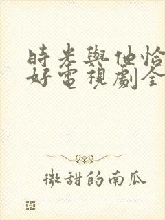 时光与他恰是正好电视剧全集免费封面