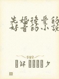 先婚后爱的言情好看的小说推荐