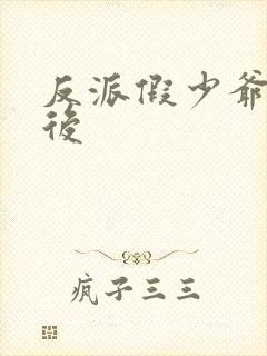 反派假少爷重生后封面