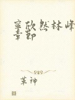 宁欣然林峰最新章节