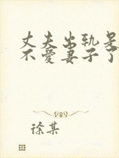 丈夫出轨是真的不爱妻子了嘛封面