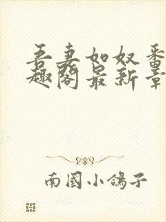 吾妻如奴番外笔趣阁最新章节