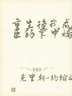 重生后我成了权臣的掌中娇原著小说