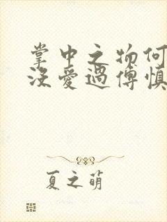 掌中之物何妍爱没爱过傅慎行