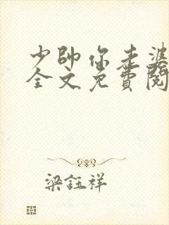 少帅你老婆跑了全文免费阅读封面