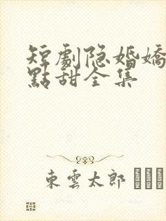 短剧隐婚娇妻有点甜全集