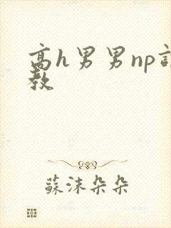 高h男男np调教封面