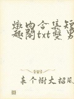 炖肉合集短篇笔趣阁txt双男主共感