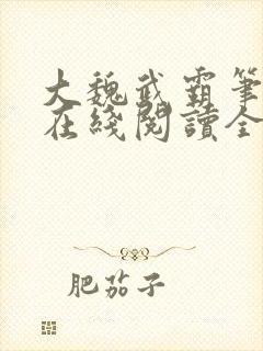 大魏武霸笔趣阁在线阅读全文