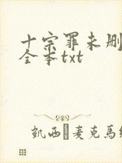 十宗罪未删减版全本txt封面