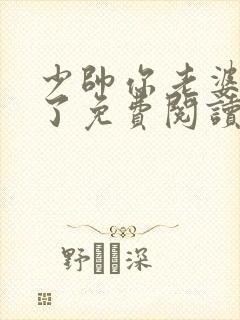 少帅你老婆又跑了免费阅读全