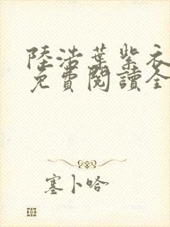 陆浩叶紫衣小说免费阅读全文封面