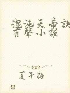 混沌天帝诀凌峰有声小说封面