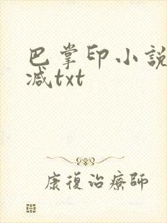 巴掌印小说无删减txt