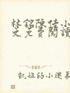 林铭陈佳小说全文免费阅读最新章节