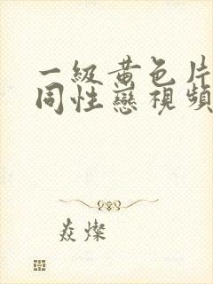 一级黄色片男士同性恋视频