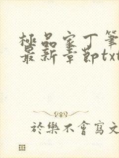 极品家丁笔趣阁最新章节txt