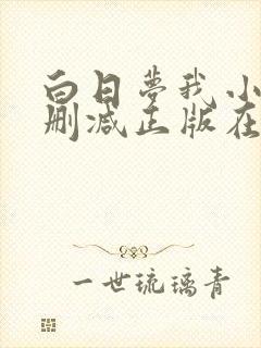 白日梦我小说无删减正版在线阅读