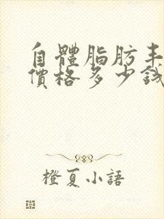 自体脂肪丰胸术价格多少钱