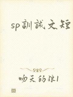 sp训诫文短篇封面