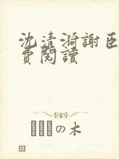 沈清漪谢臣宁免费阅读