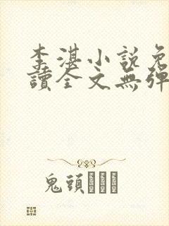 李湛小说免费阅读全文无弹窗封面