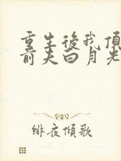 重生后我顶替了前夫白月光原著作者