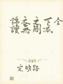 锦衣之下全文阅读无删减