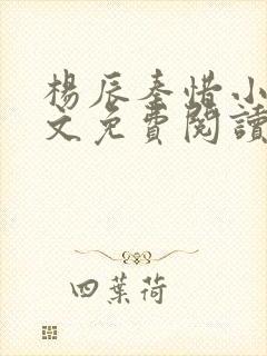 杨辰秦惜小说全文免费阅读最新