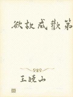 欲故成欢第四部封面