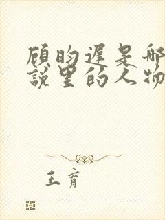 顾昀迟是哪本小说里的人物